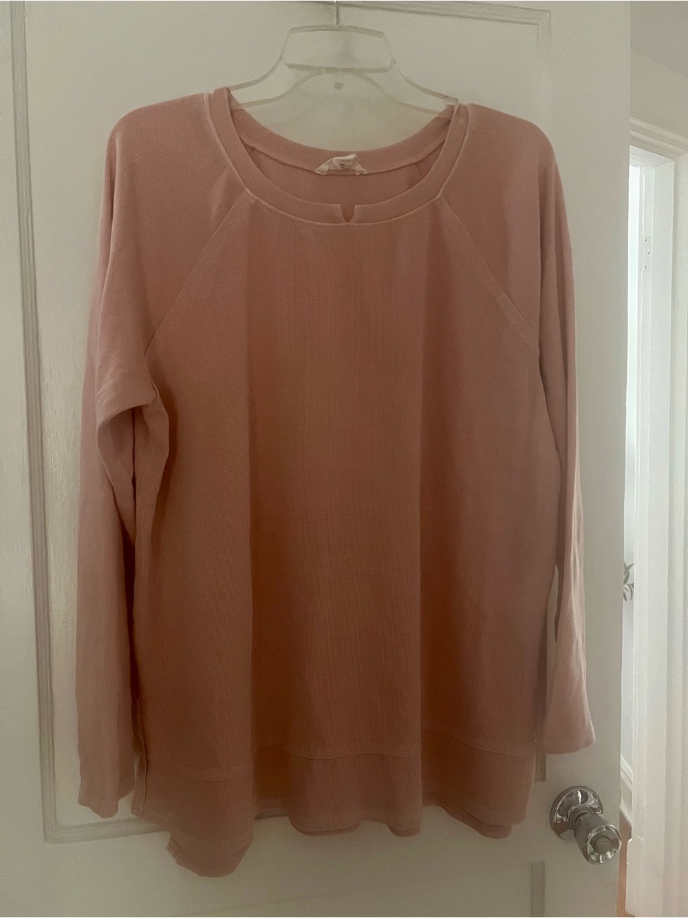 Caslon Lightweight Scoop-Neck
Waffle Knit Pullover - Rose Blush